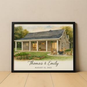 Alternative view of "Custom Watercolor House Portrait - The Simmons Home at 534 Juniper Lane - Unique Wall Art for Home Decor"