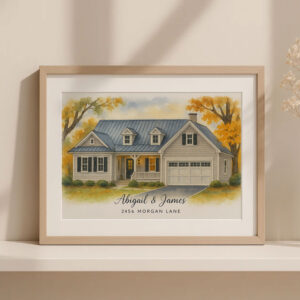 Alternative view of "Charming Watercolor Home Sweet Home Art Print – Perfect Personalized Gift for Housewarming or New Homeowners"