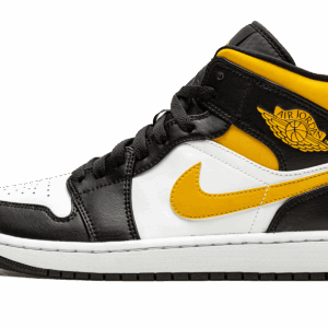 Air Jordan 1 Mid White Pollen Black