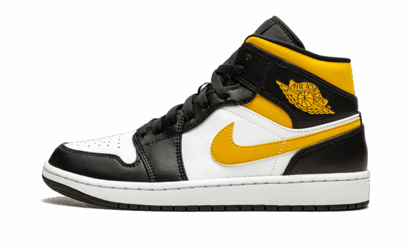 Air Jordan 1 Mid White Pollen Black