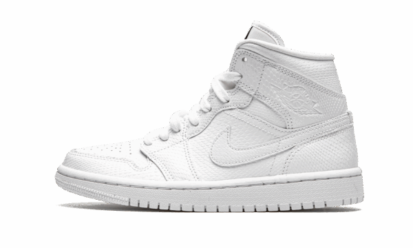 Air Jordan 1 Mid Wmns White Snakeskin