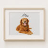 Custom Golden Retriever Portrait Of Max Personalized Watercolor Dog Art For Pet Lovers