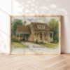 Custom Watercolor House Portrait For Families The Harrisons Celebrating Home And Family Since April 10 2022