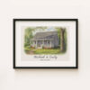 Custom Watercolor House Portrait For Michael And Emily Personalized Home Art Gift For New Beginnings