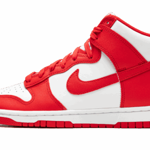 Dunk High White University Red