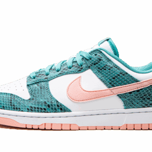 Dunk Low Snakeskin Washed Teal Bleached Coral