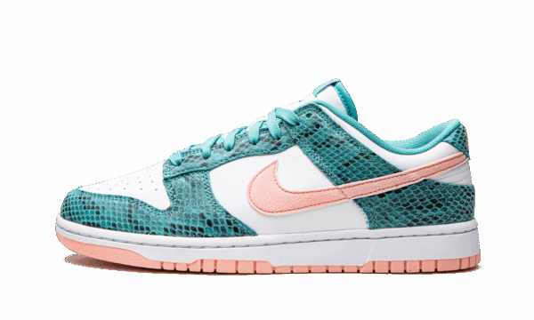 Dunk Low Snakeskin Washed Teal Bleached Coral
