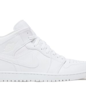 Jordan 1 Mid Triple White