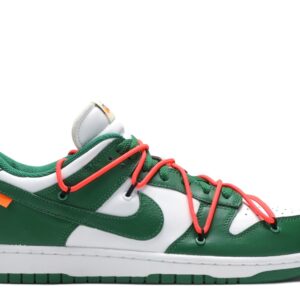 Off White X Dunk Low Pine Green
