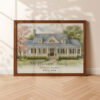 Personalized Watercolor Family Home Portrait Custom Art Print For The Harrison Family 68 Azalea Lane May 5 2024