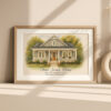 Personalized Watercolor Home Portrait Custom Home Sweet Home Art Print For Your Address