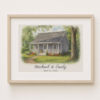 Personalized Watercolor House Portrait For Couples Custom Artwork For Michael Emily Established May 15 2023