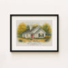 Personalized Watercolor House Portrait For The Millers Custom Family Home Art
