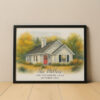 Personalized Watercolor House Portrait For The Millers Custom Family Name Art With Address Perfect Gift Idea
